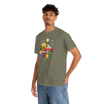 Unisex Zware Cuba Katoenen T-shirt