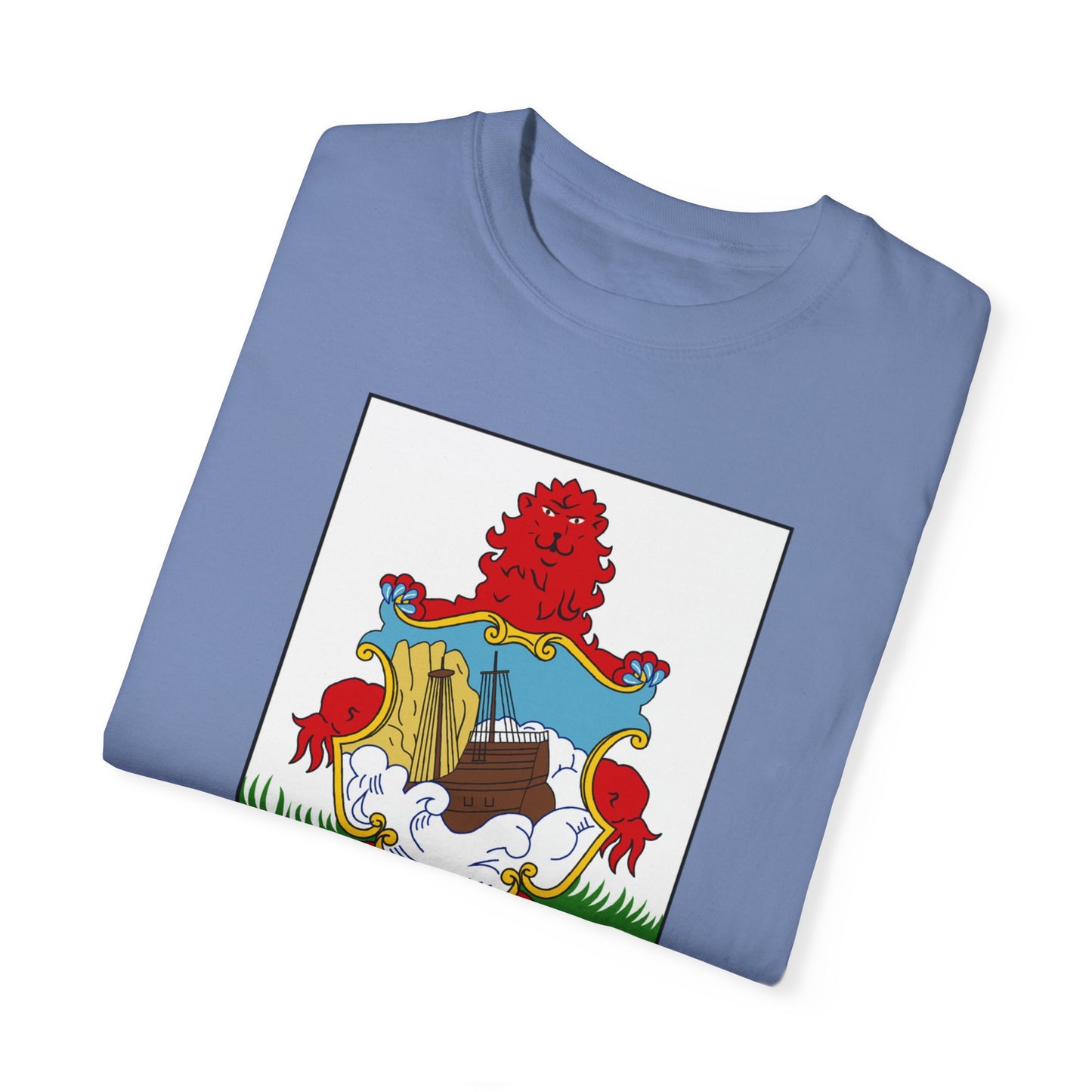 Unisex Bermuda T-shirt met geverfde kleding 