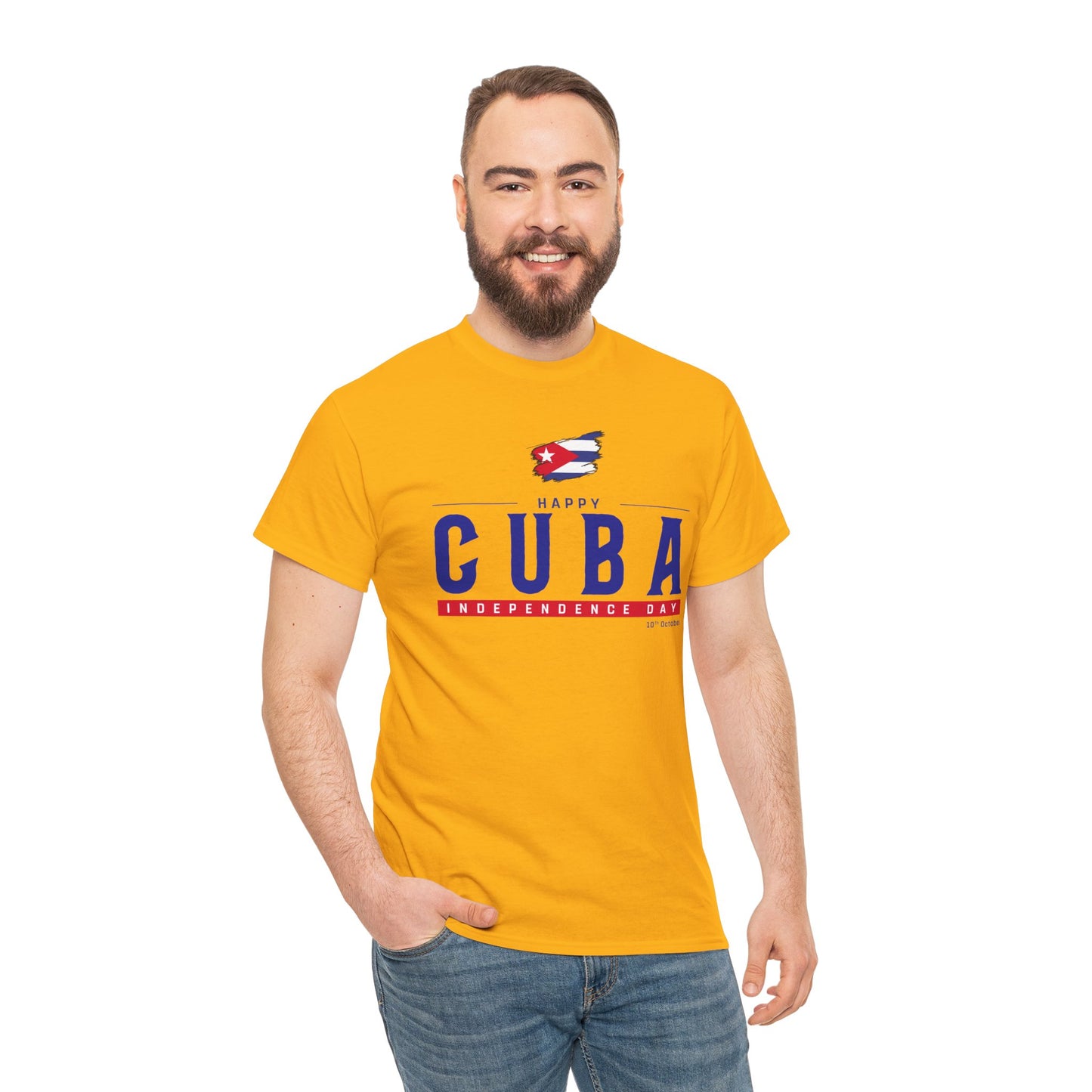 Unisex Zware Cuba Katoenen T-shirt