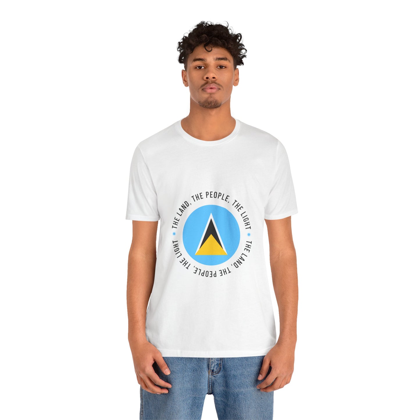 Unisex Jersey Short Sleeve Saint Lucia FLag Shirt