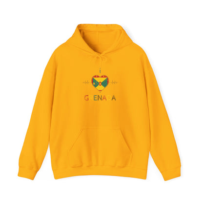 Ik hou van Grenada Hartvormige Vlag Capuchon Sweatshirt