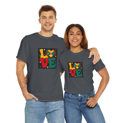 Love Grenada Heart Shaped Unisex Heavy Cotton Tee