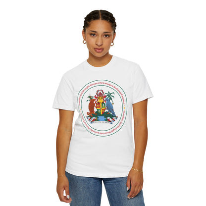 Unisex T-shirt met het nationale embleem van Grenada 