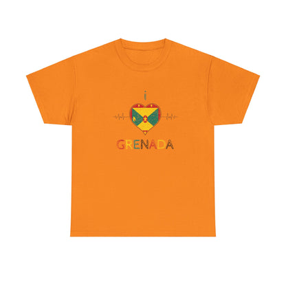 Ik hou van Grenada hartvormige vlag unisex zwaar katoenen T-shirt 