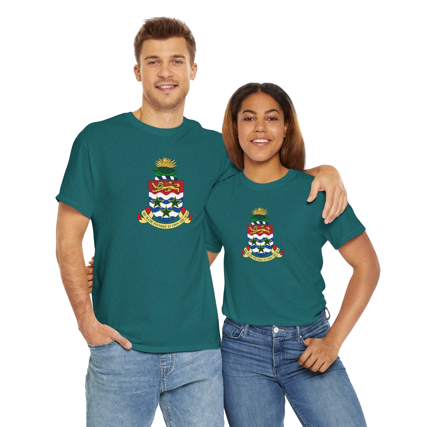 Unisex Heavy Cayman Islands Katoenen T-shirt