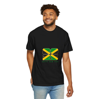 Jamaican Happy New Year Unisex Garment-Dyed T-Shirt