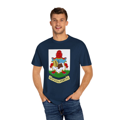 Unisex Bermuda T-shirt met geverfde kleding 