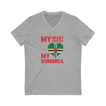 Heren &amp; Dames Dominica Korte Mouw V-hals T-shirt