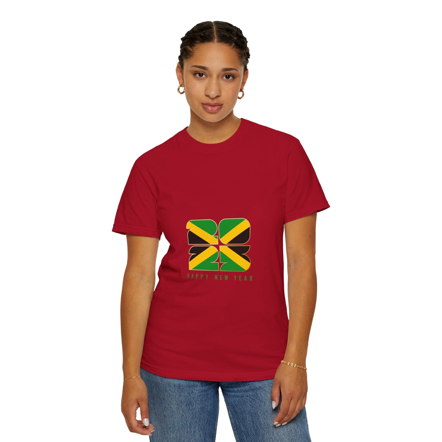 Jamaican Happy New Year Unisex Garment-Dyed T-Shirt