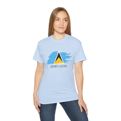 Saint Lucia vlag unisex ultra katoenen T-shirt - casual shirt