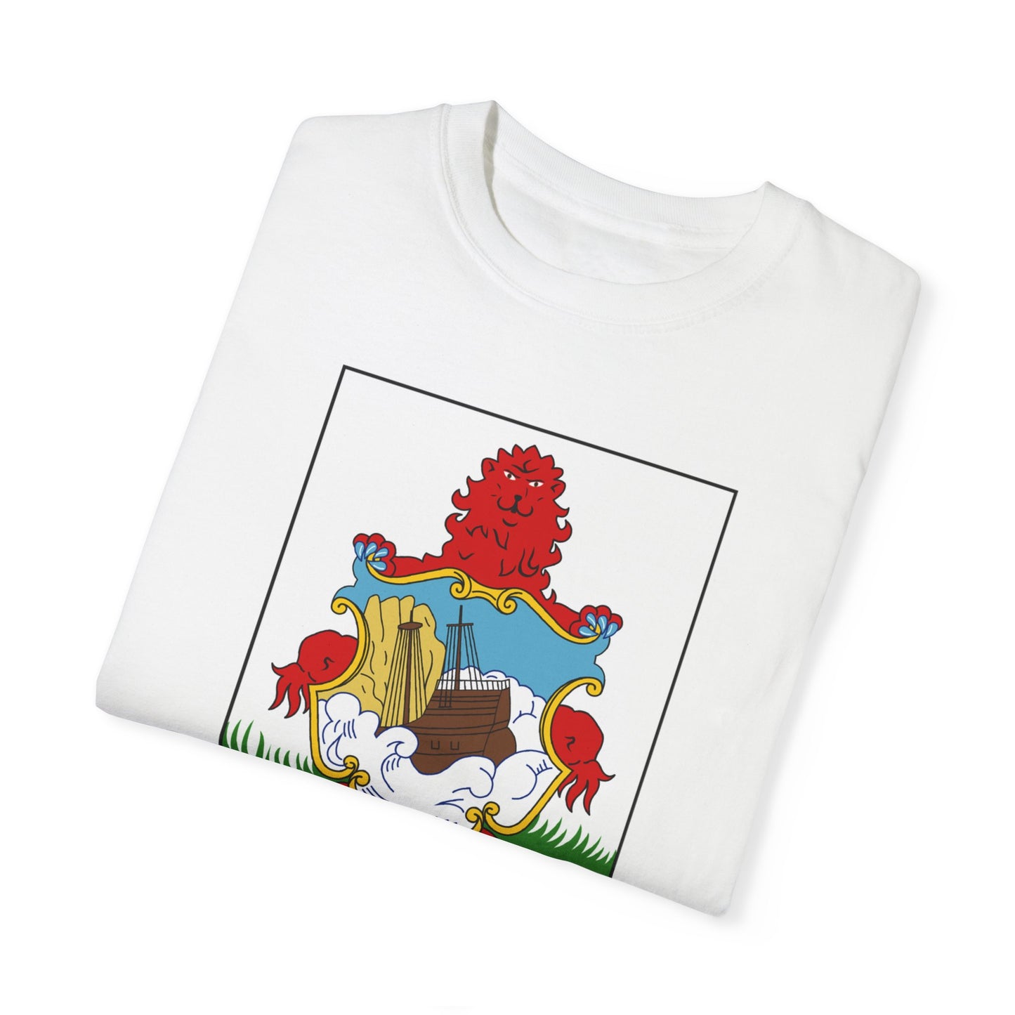 Unisex Bermuda T-shirt met geverfde kleding 