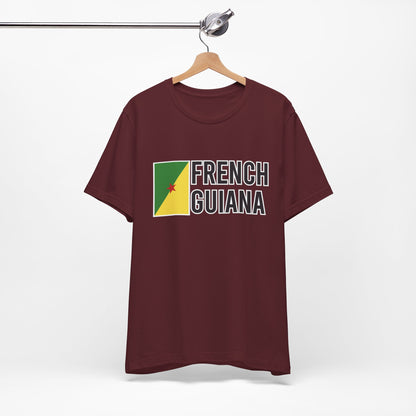 Unisex Jersey Frans-Guyana Korte Mouw T-shirt