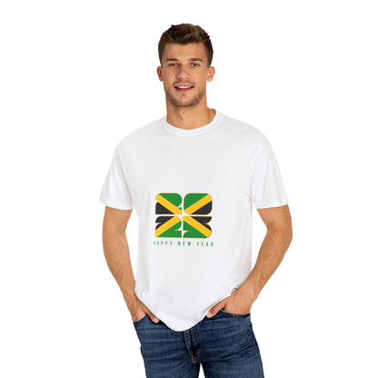 Jamaican Happy New Year Unisex Garment-Dyed T-Shirt