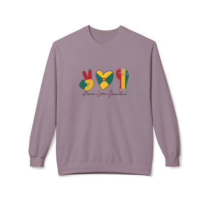 Peace love Grenadian Essential T-Shirt Softstyle Fleece Crewneck Sweatshirt