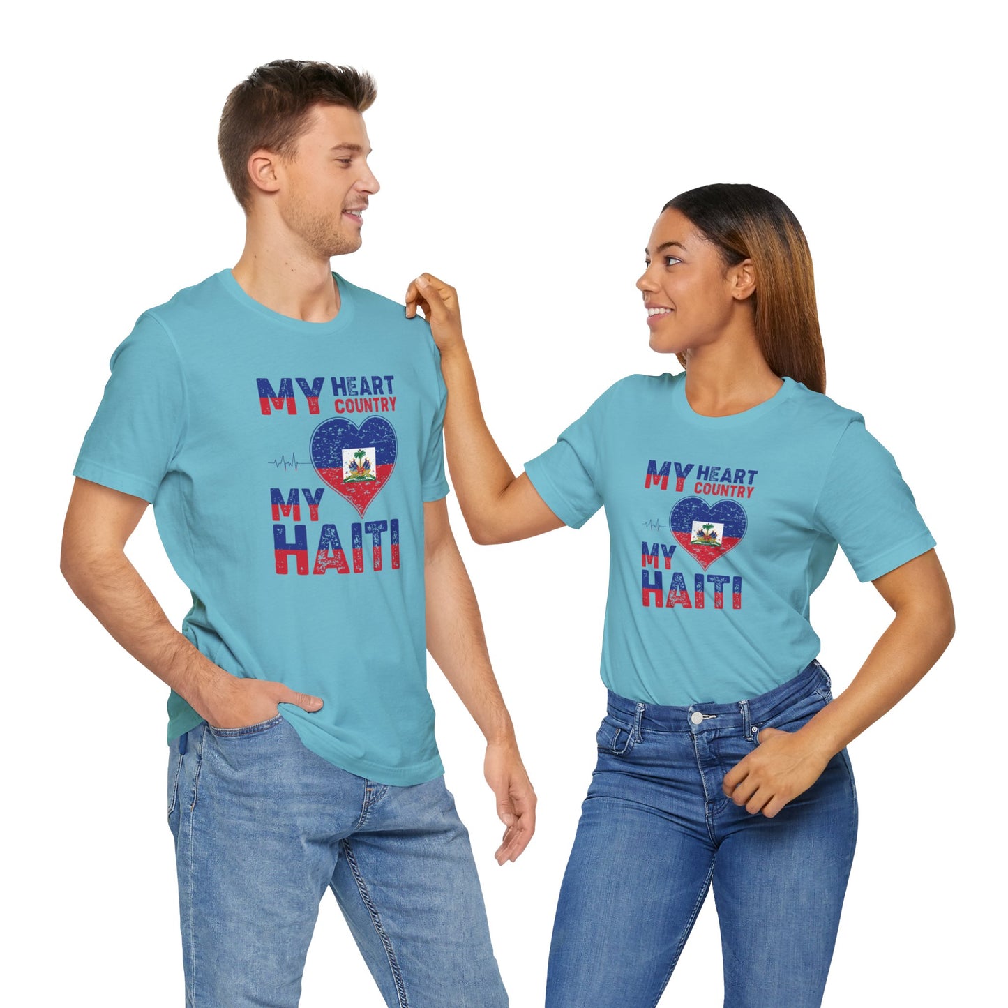 Unisex Jersey Haiti T-shirt met korte mouwen