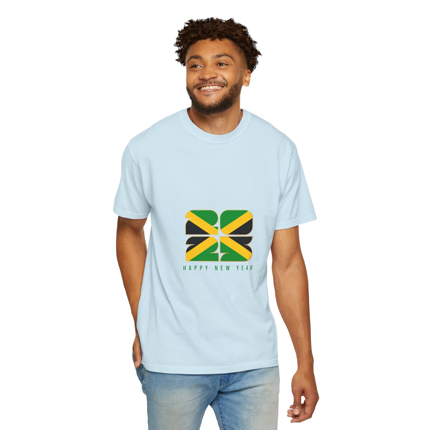 Jamaican Happy New Year Unisex Garment-Dyed T-Shirt