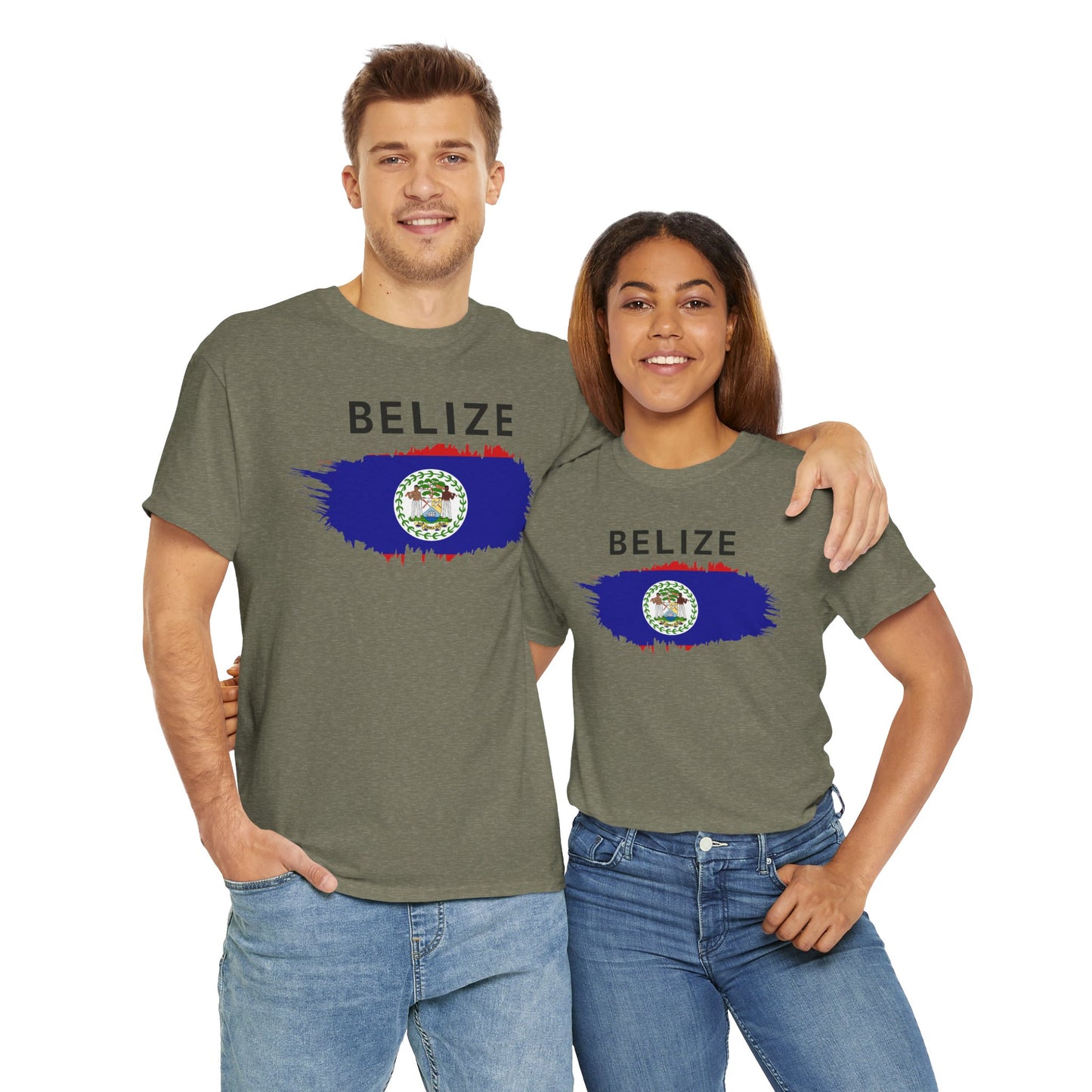 Unisex Zware Belize Katoenen T-shirt 