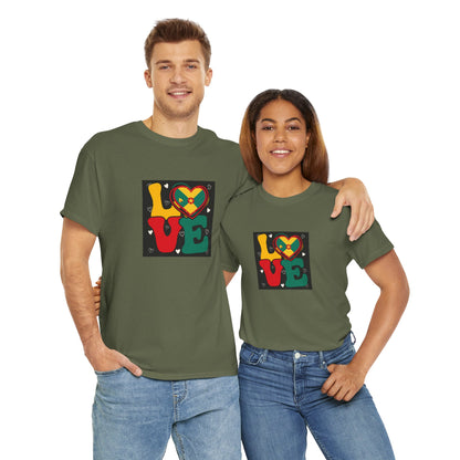 Love Grenada Heart Shaped Unisex Heavy Cotton Tee