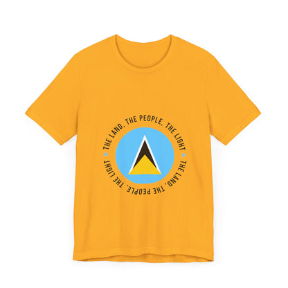 Unisex Jersey Short Sleeve Saint Lucia FLag Shirt