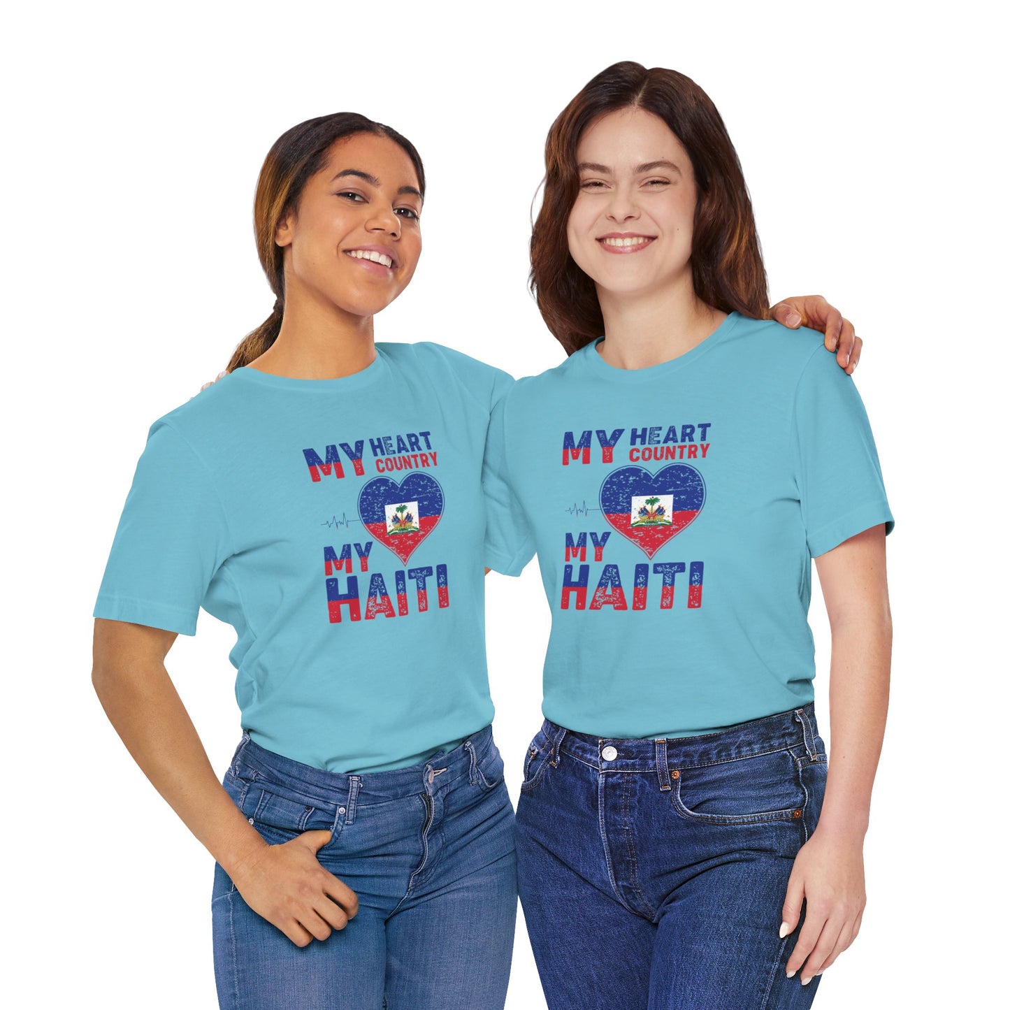 Unisex Jersey Haiti T-shirt met korte mouwen