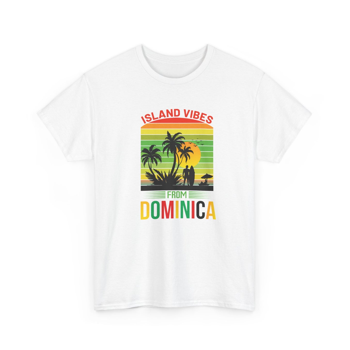 Unisex Zware Dominica Katoenen T-shirt