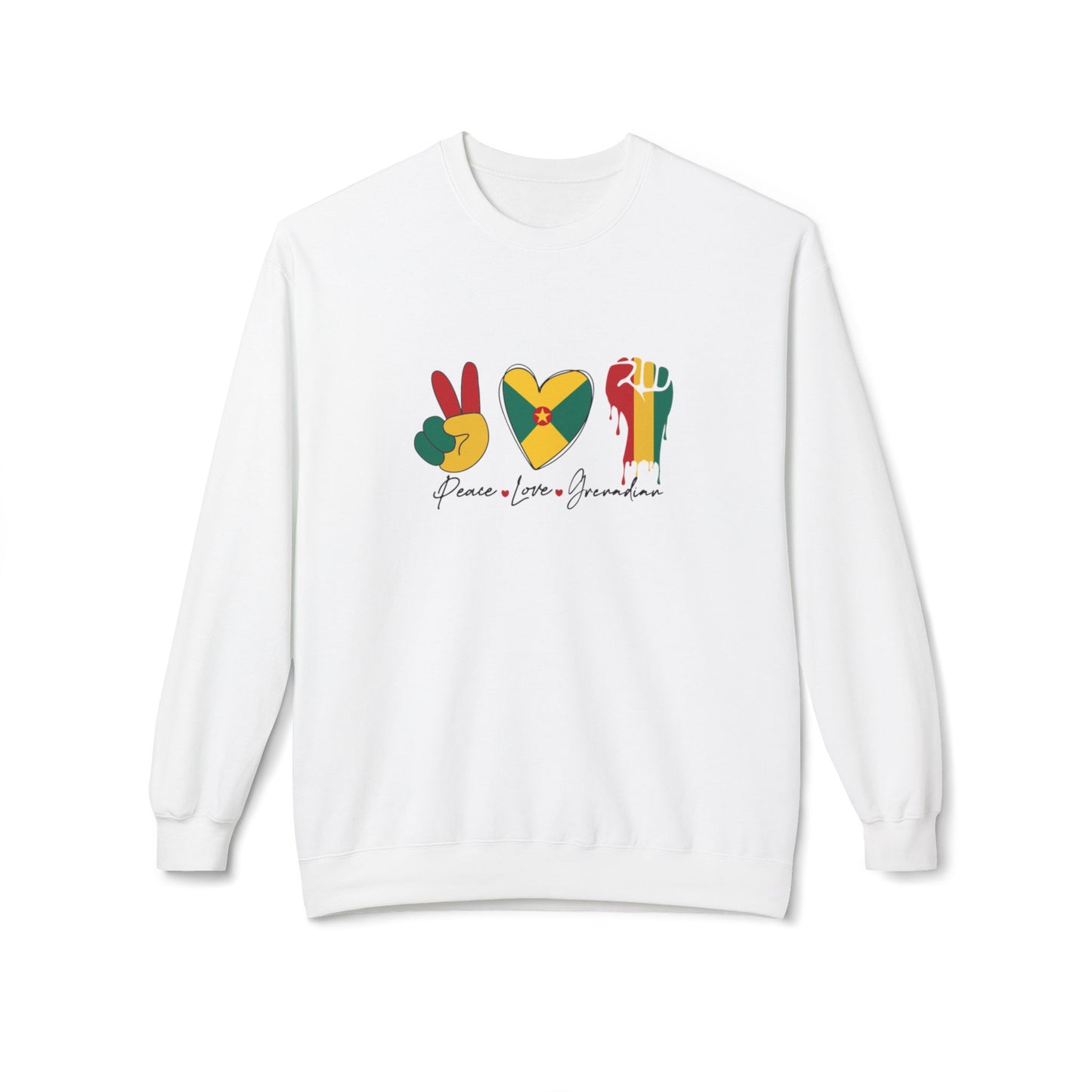 Peace love Grenadian Essential T-Shirt Softstyle Fleece Crewneck Sweatshirt