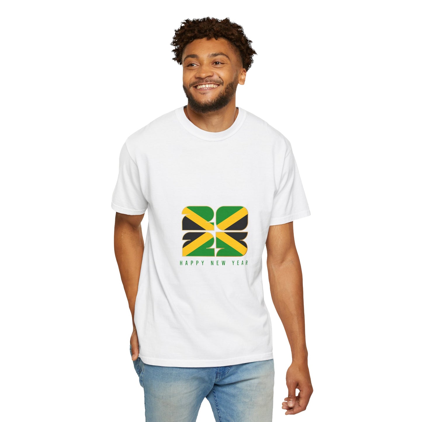 Jamaican Happy New Year Unisex Garment-Dyed T-Shirt