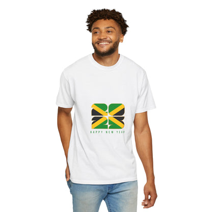 Jamaican Happy New Year Unisex Garment-Dyed T-Shirt