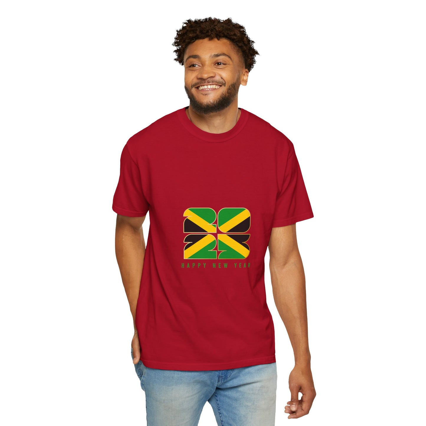 Jamaican Happy New Year Unisex Garment-Dyed T-Shirt