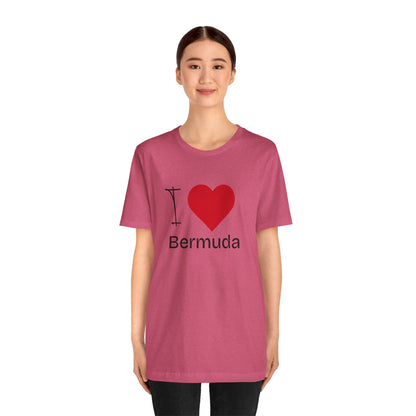 Unisex Jersey Bermuda T-shirt met korte mouwen 