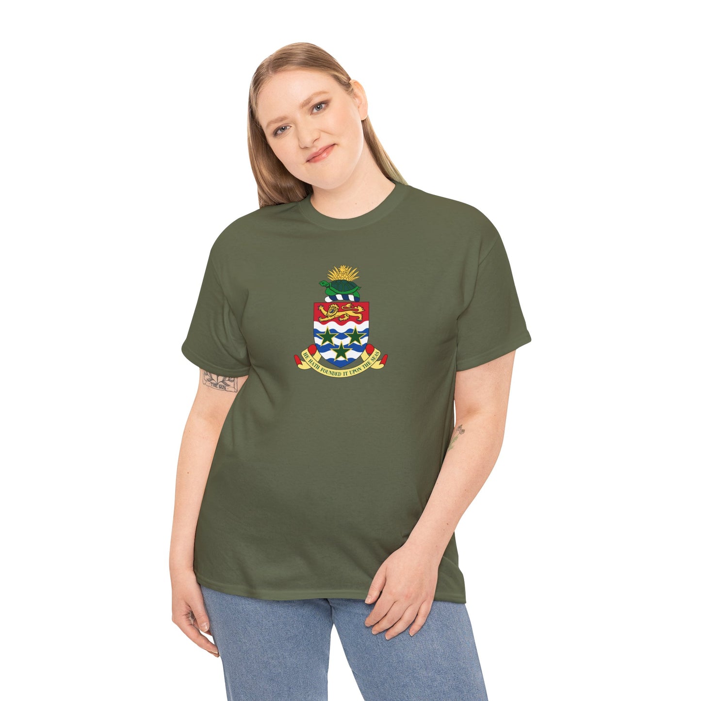 Unisex Heavy Cayman Islands Katoenen T-shirt