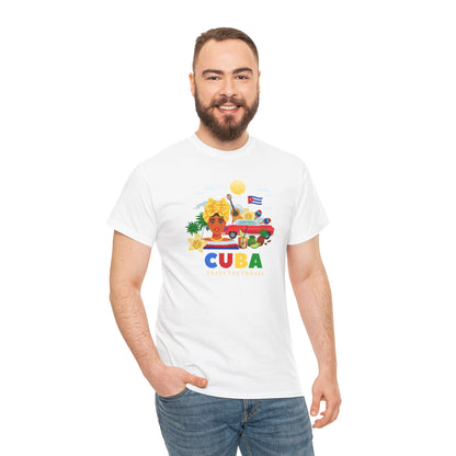 Unisex Zware Cuba Katoenen T-shirt