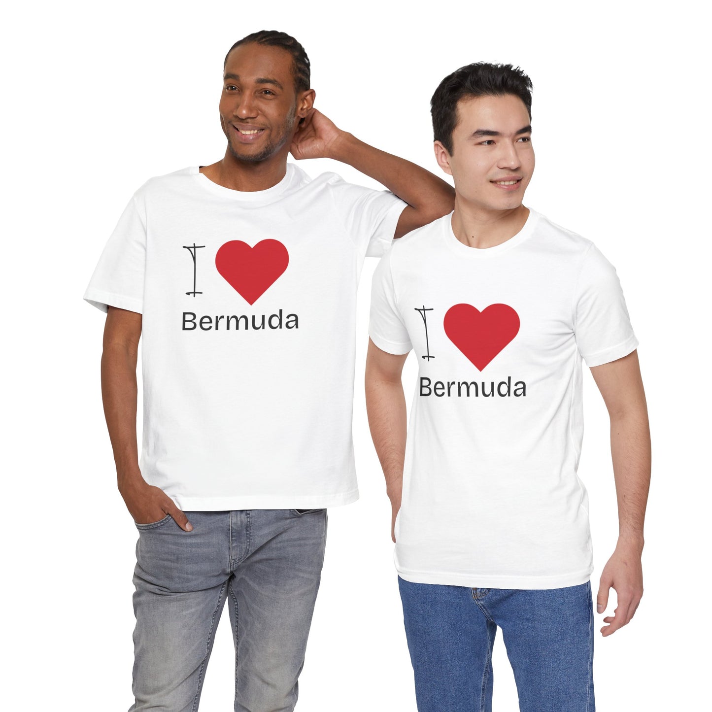 Unisex Jersey Bermuda T-shirt met korte mouwen 