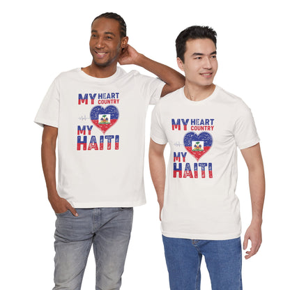 Unisex Jersey Haiti T-shirt met korte mouwen