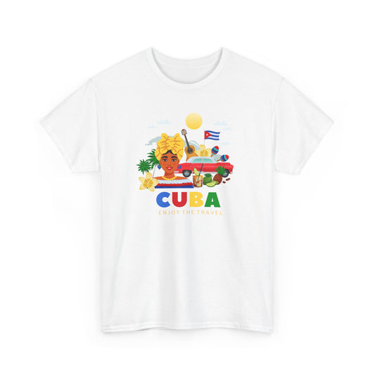 Unisex Zware Cuba Katoenen T-shirt