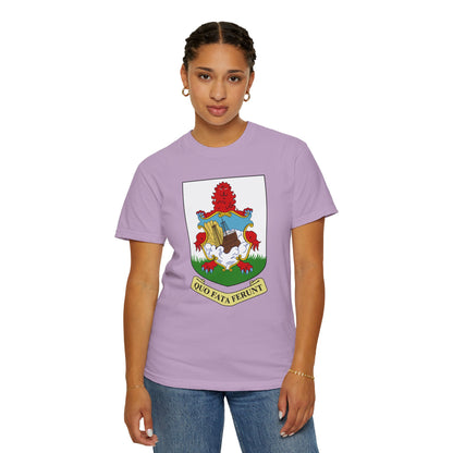 Unisex Bermuda T-shirt met geverfde kleding 