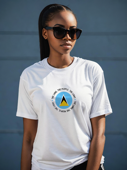 Unisex Jersey Short Sleeve Saint Lucia FLag Shirt