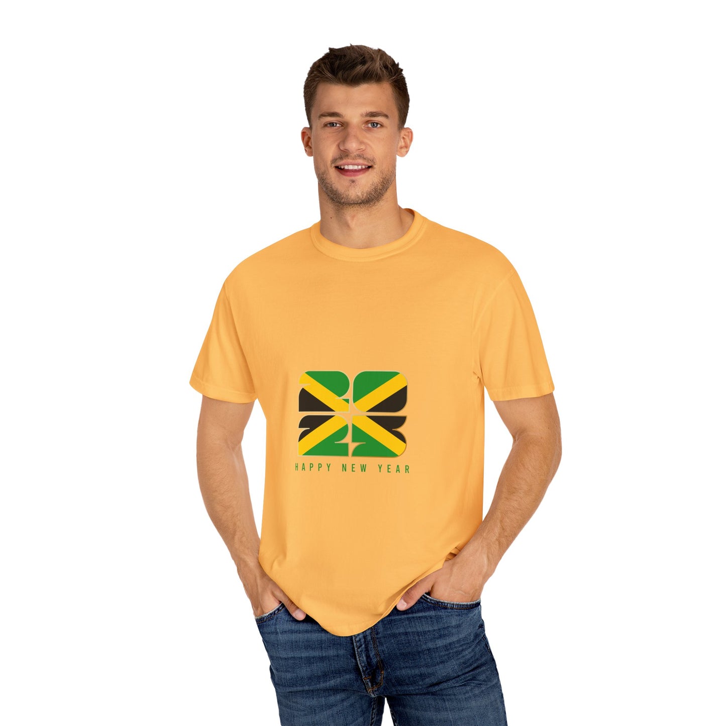 Jamaican Happy New Year Unisex Garment-Dyed T-Shirt