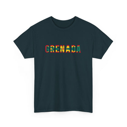 Grenada Text Flag Unisex Heavy Cotton Tee