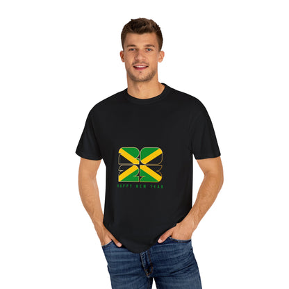 Jamaican Happy New Year Unisex Garment-Dyed T-Shirt