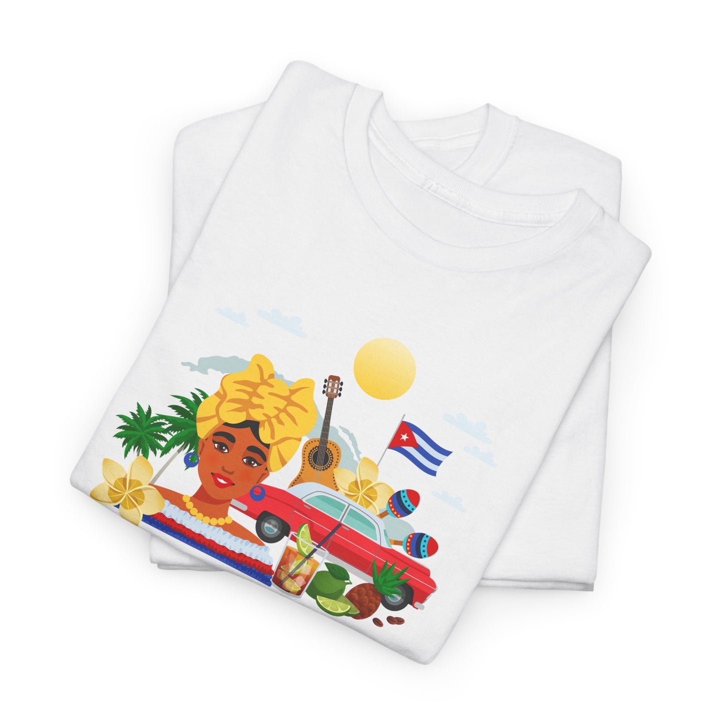 Unisex Zware Cuba Katoenen T-shirt