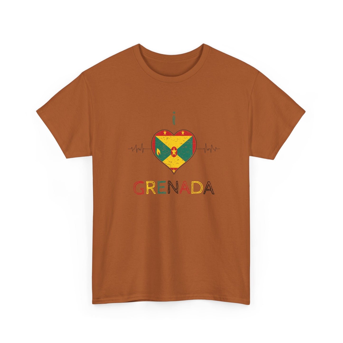 Ik hou van Grenada hartvormige vlag unisex zwaar katoenen T-shirt 