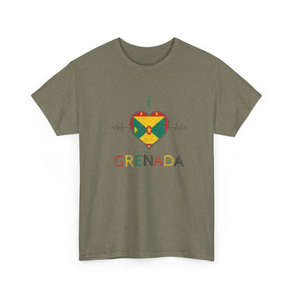 Ik hou van Grenada hartvormige vlag unisex zwaar katoenen T-shirt 