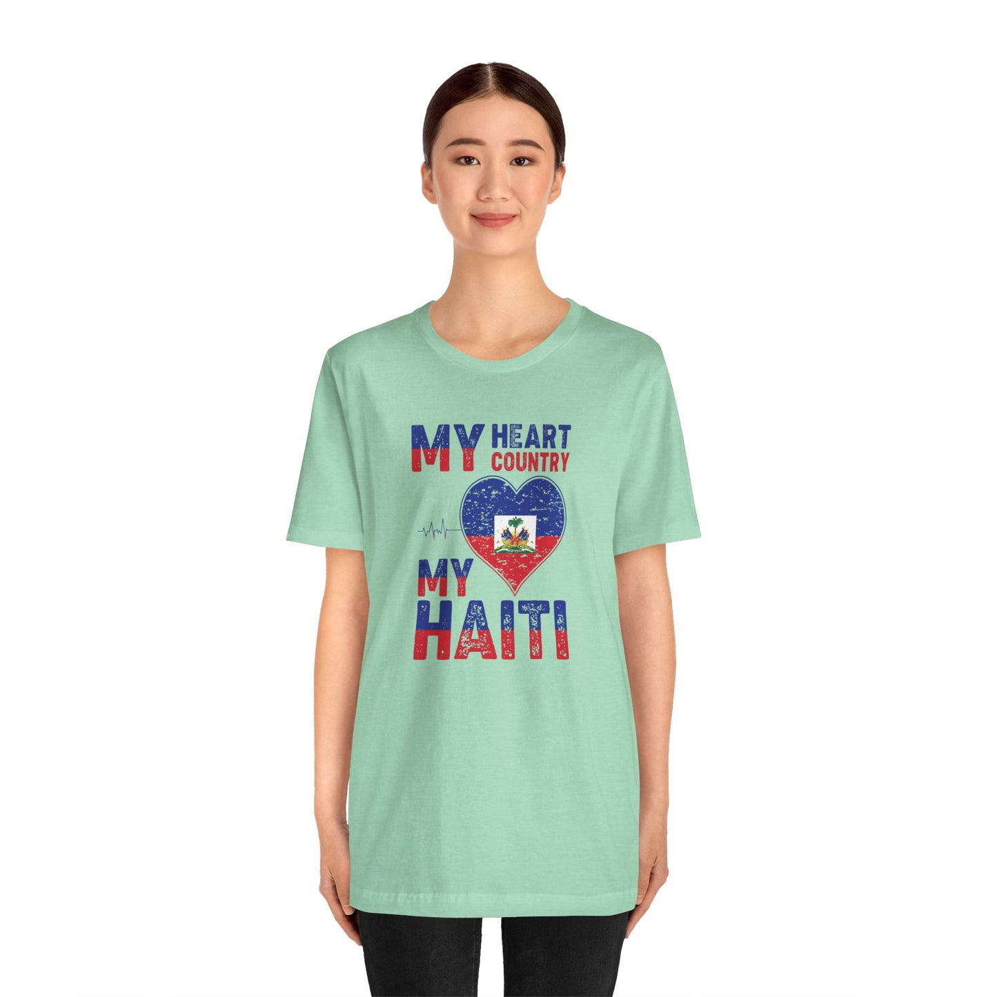 Unisex Jersey Haiti T-shirt met korte mouwen