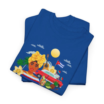 Unisex Zware Cuba Katoenen T-shirt