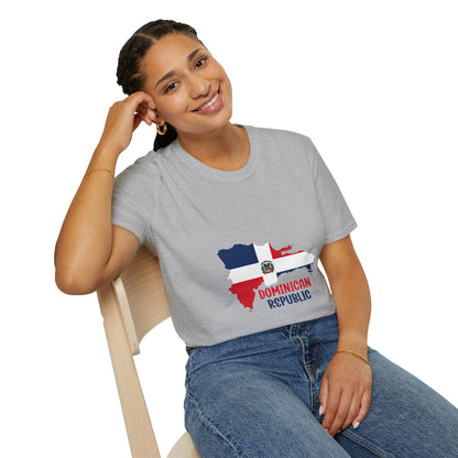 Dominican Republic flag map Classic T-Shirt