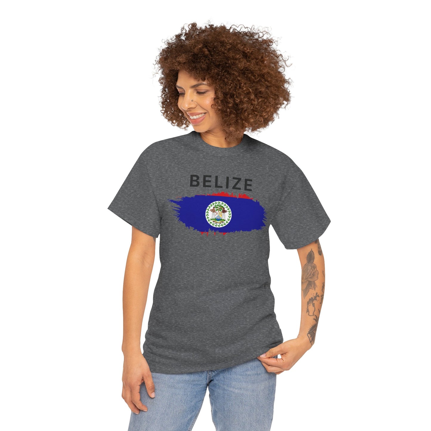 Unisex Zware Belize Katoenen T-shirt 