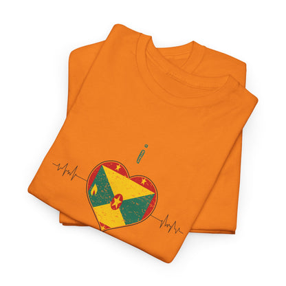 Ik hou van Grenada hartvormige vlag unisex zwaar katoenen T-shirt 