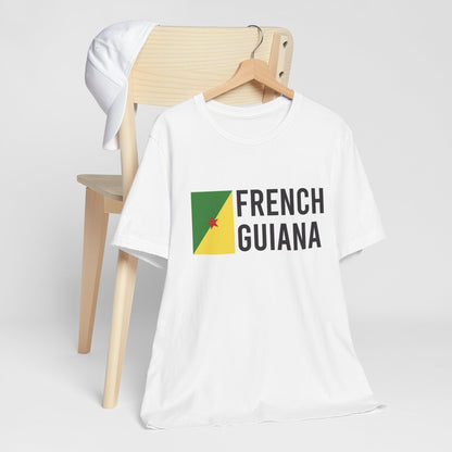 Unisex Jersey Frans-Guyana Korte Mouw T-shirt