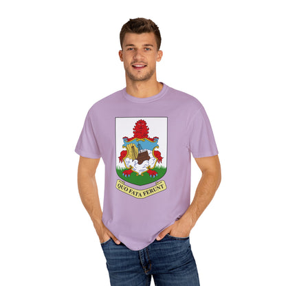 Unisex Bermuda T-shirt met geverfde kleding 